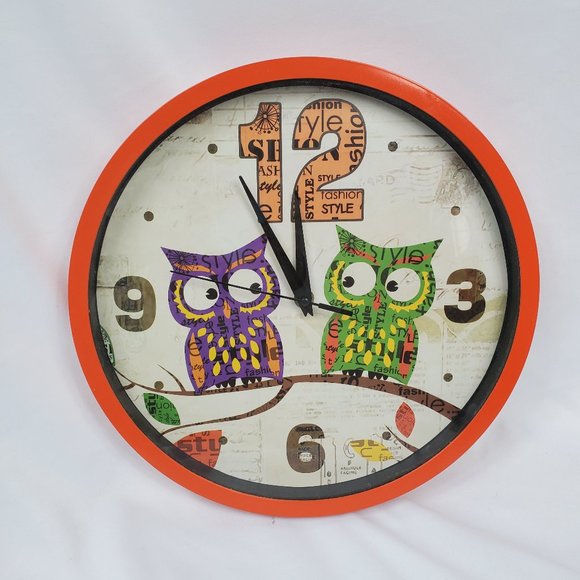 Other - Orange Owl Clock